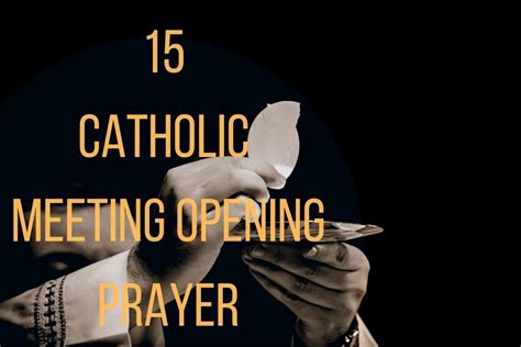 opening prayer for charity event|Catholic Prayers for Fundraising Events, Meetings, Projects, and More.